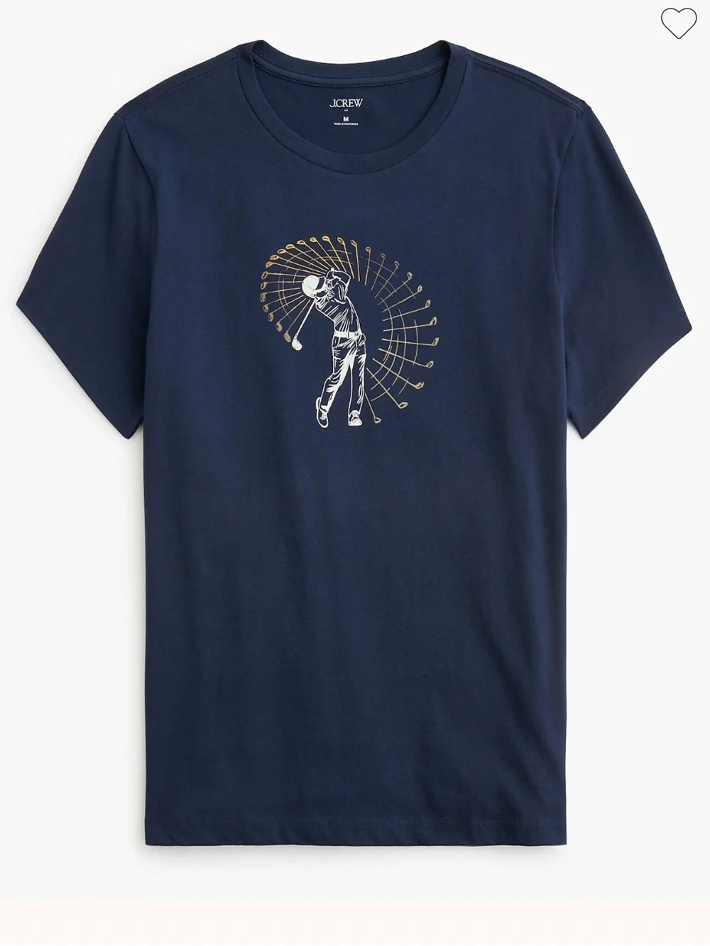 J crew navy Golf swing graphic tee